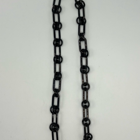 NEW MICHAEL KORS Gunmetal Long Link Chain Necklace 40” - Picture 3 of 11